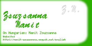 zsuzsanna manit business card